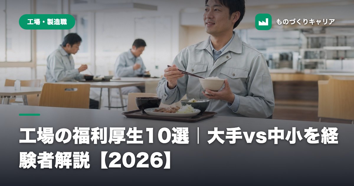 工場の福利厚生10選|大手vs中小を経験者解説【2026】