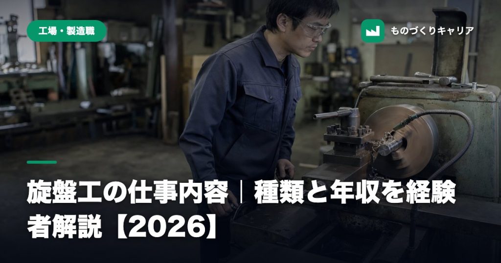 旋盤工の仕事内容｜種類と年収を経験者解説【2026】