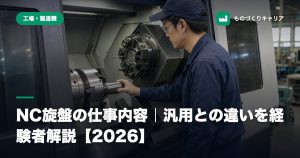NC旋盤の仕事内容｜汎用との違いを経験者解説【2026】