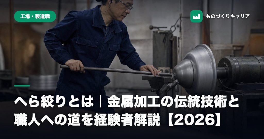 へら絞りとは｜金属加工の伝統技術と職人への道を経験者解説【2026】