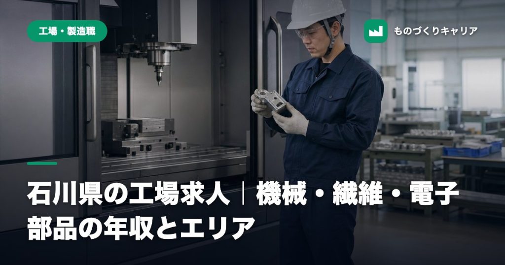 石川県の工場求人｜機械・繊維・電子部品の年収とエリア