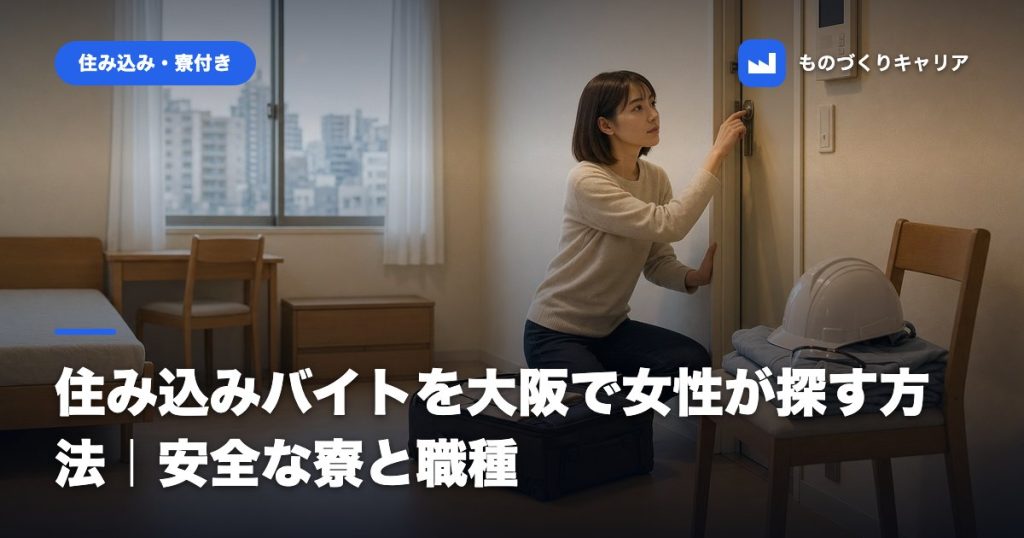 住み込みバイトを大阪で女性が探す方法｜安全な寮と職種