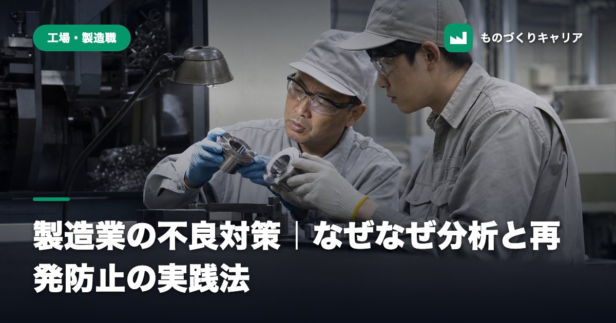 製造業の不良対策｜なぜなぜ分析と再発防止の実践法