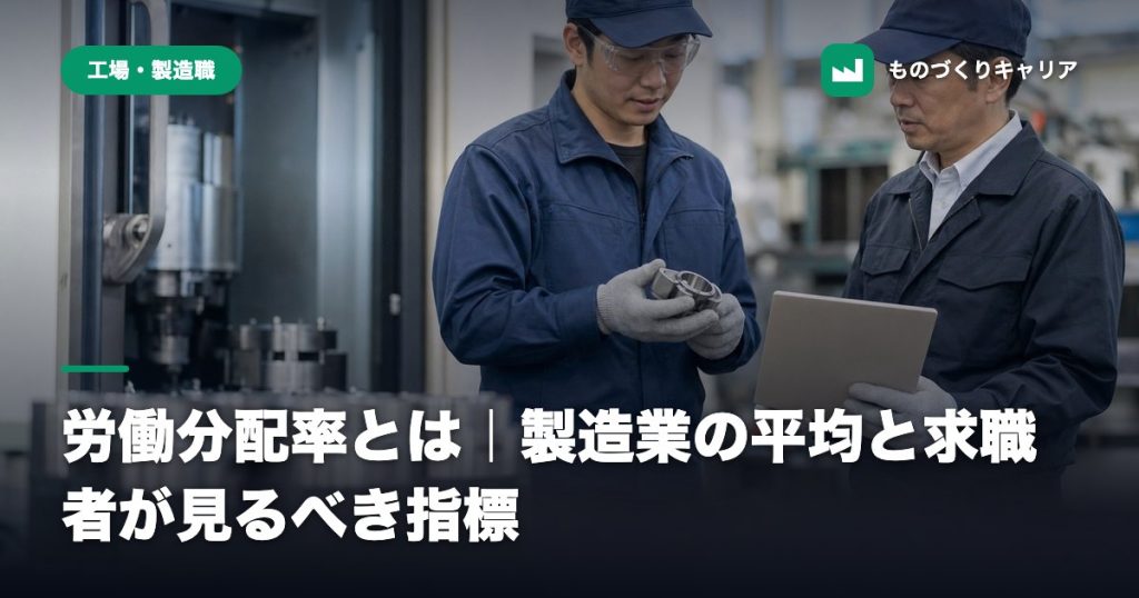 労働分配率とは｜製造業の平均と求職者が見るべき指標