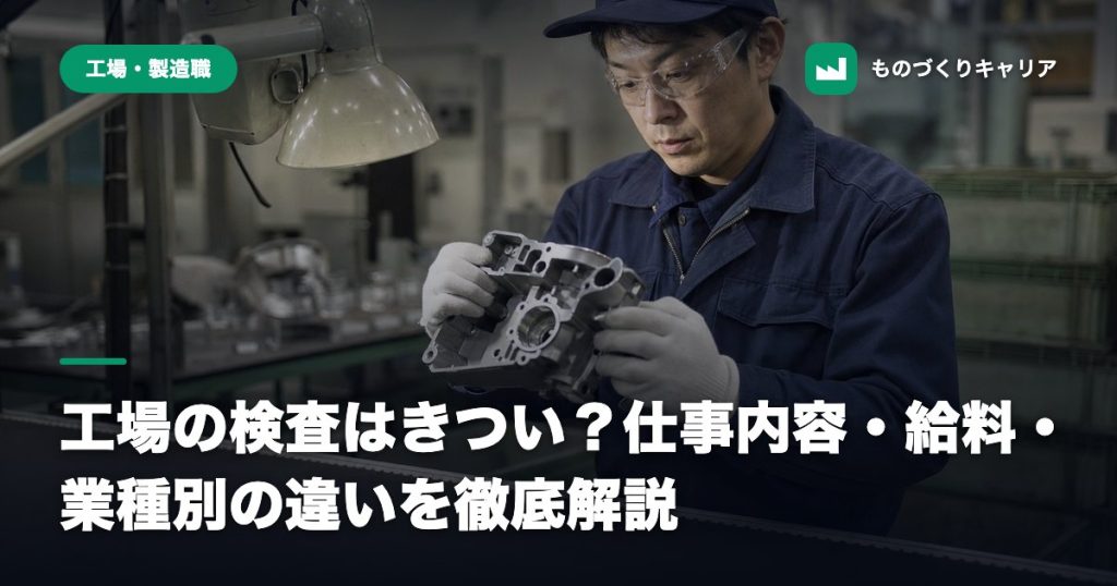 工場の検査はきつい？仕事内容・給料・業種別の違いを徹底解説