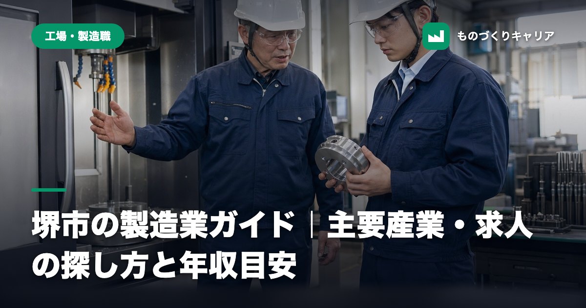 堺市の製造業ガイド｜主要産業・求人の探し方と年収目安