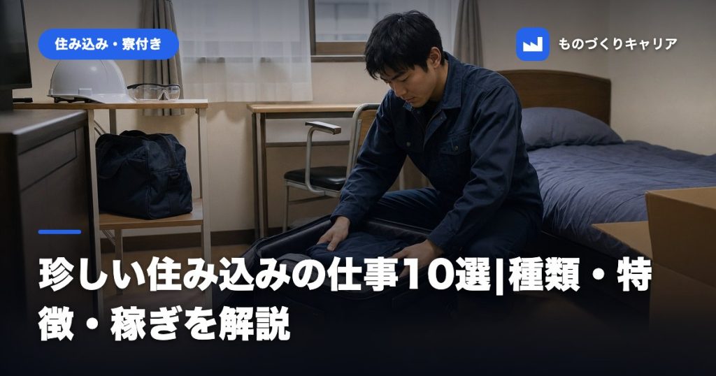 珍しい住み込みの仕事10選|種類・特徴・稼ぎを解説