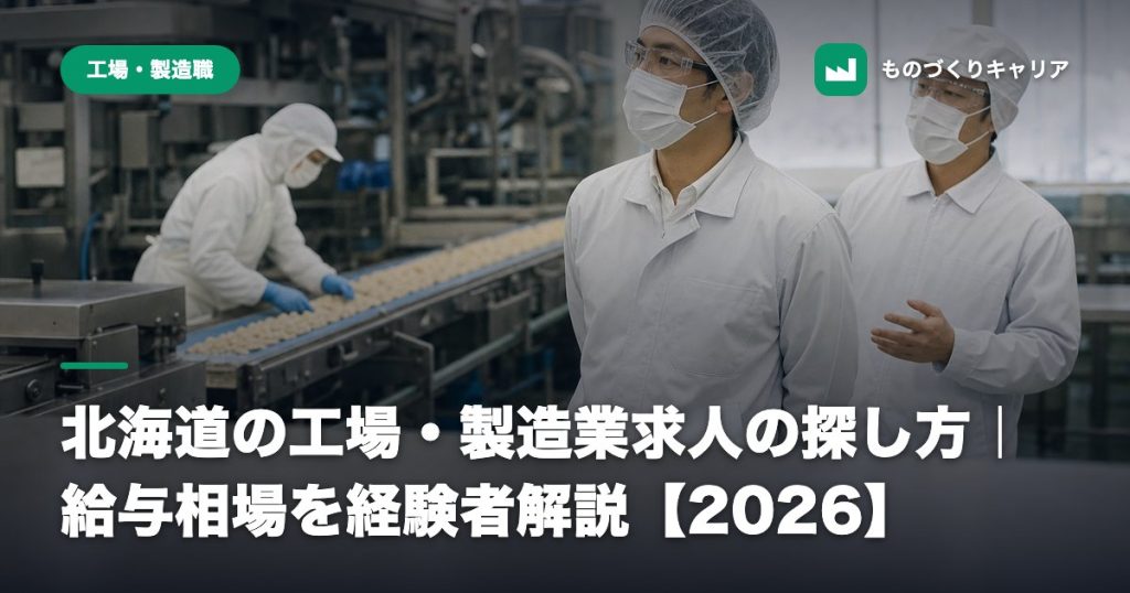 北海道の工場・製造業求人の探し方｜給与相場を経験者解説【2026】