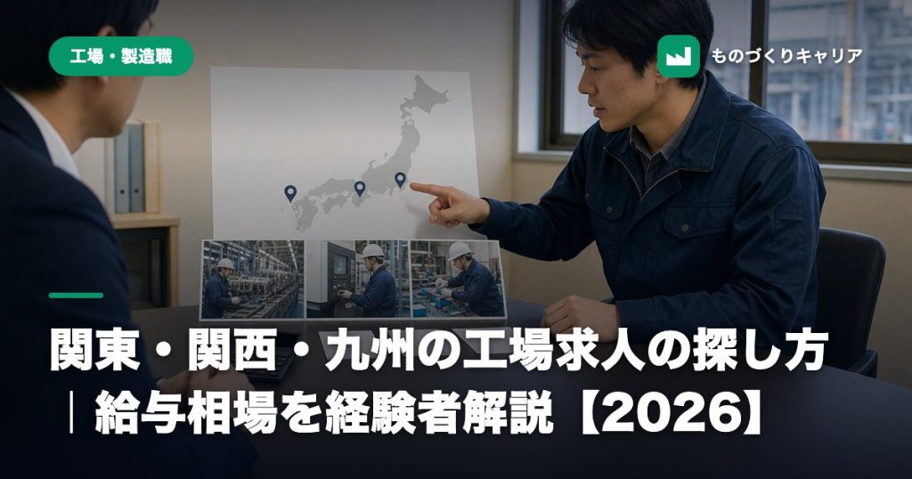 関東・関西・九州の工場求人の探し方｜給与相場を経験者解説【2026】