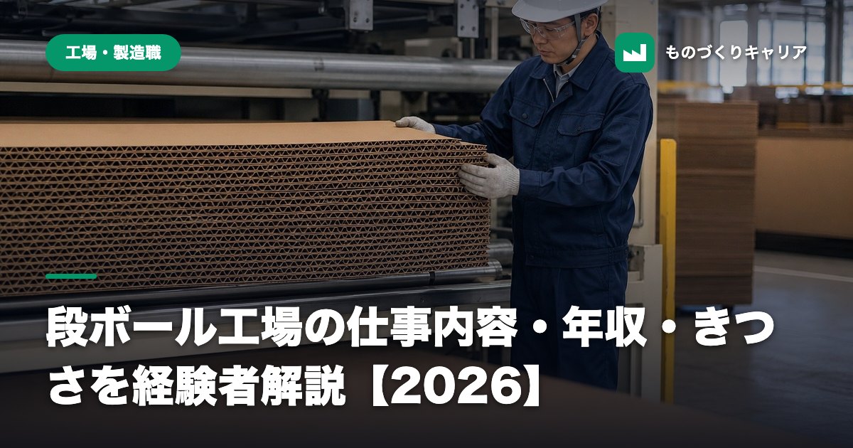 段ボール工場の仕事内容・年収・きつさを経験者解説【2026】