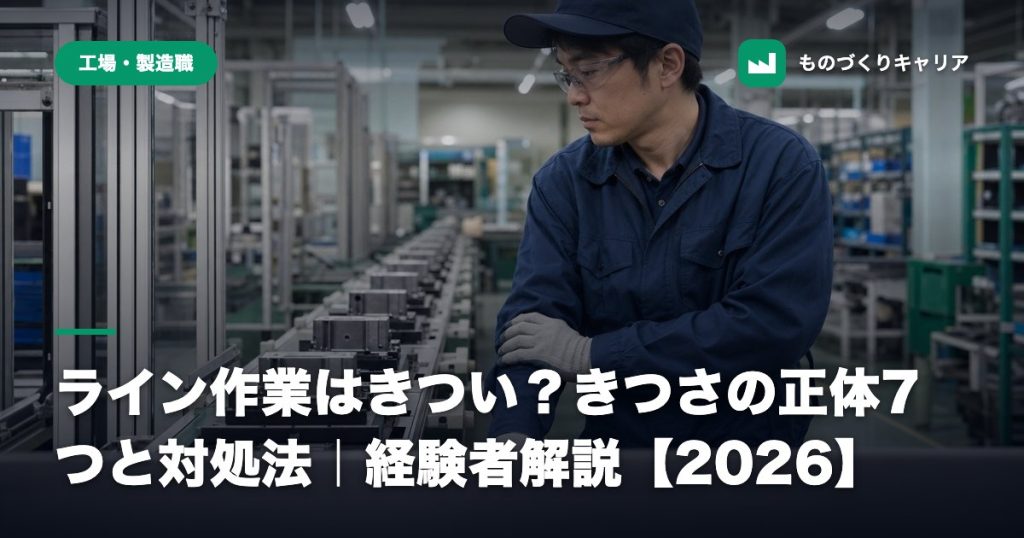 ライン作業はきつい？きつさの正体7つと対処法｜経験者解説【2026】