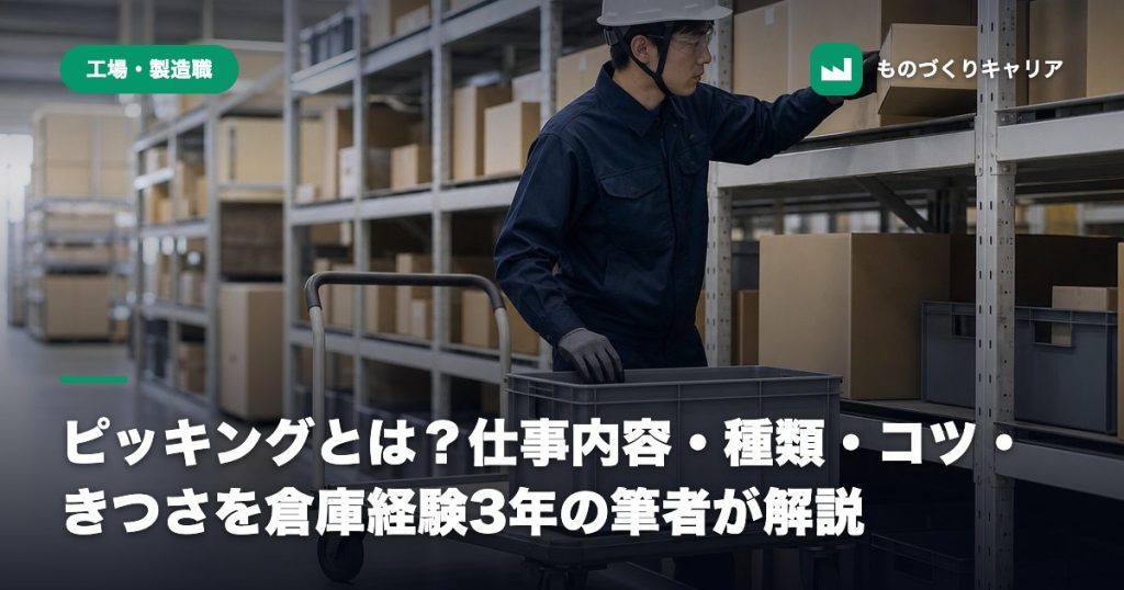 ピッキングとは？仕事内容・種類・コツ・きつさを倉庫経験3年の筆者が解説