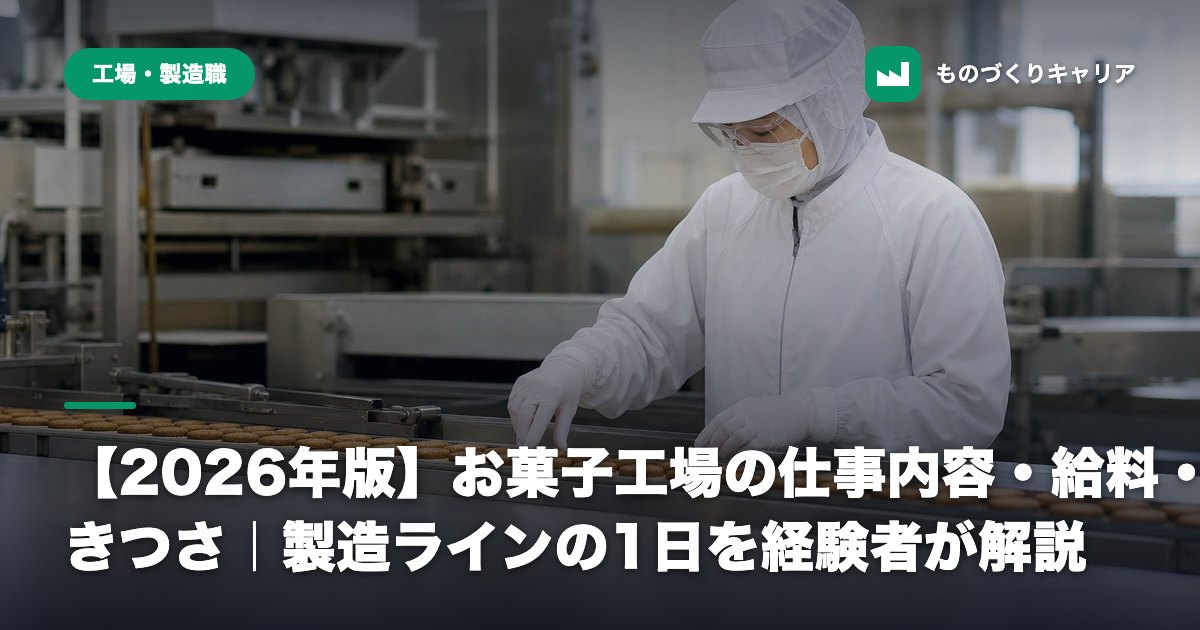 【2026年版】お菓子工場の仕事内容・給料・きつさ｜製造ラインの1日を経験者が解説