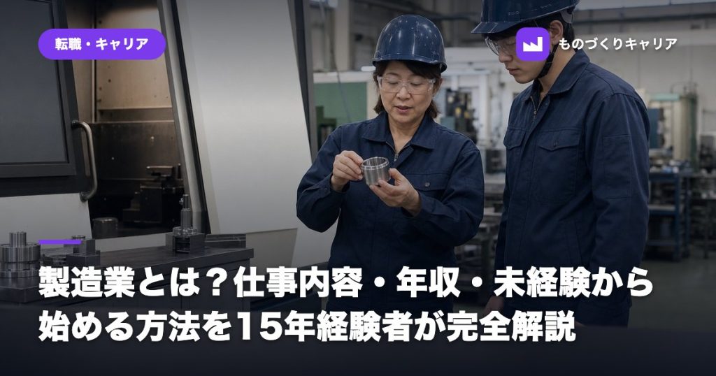 製造業とは？仕事内容・年収・未経験から始める方法を15年経験者が完全解説