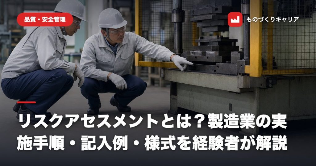 リスクアセスメントとは？製造業の実施手順・記入例・様式を経験者が解説