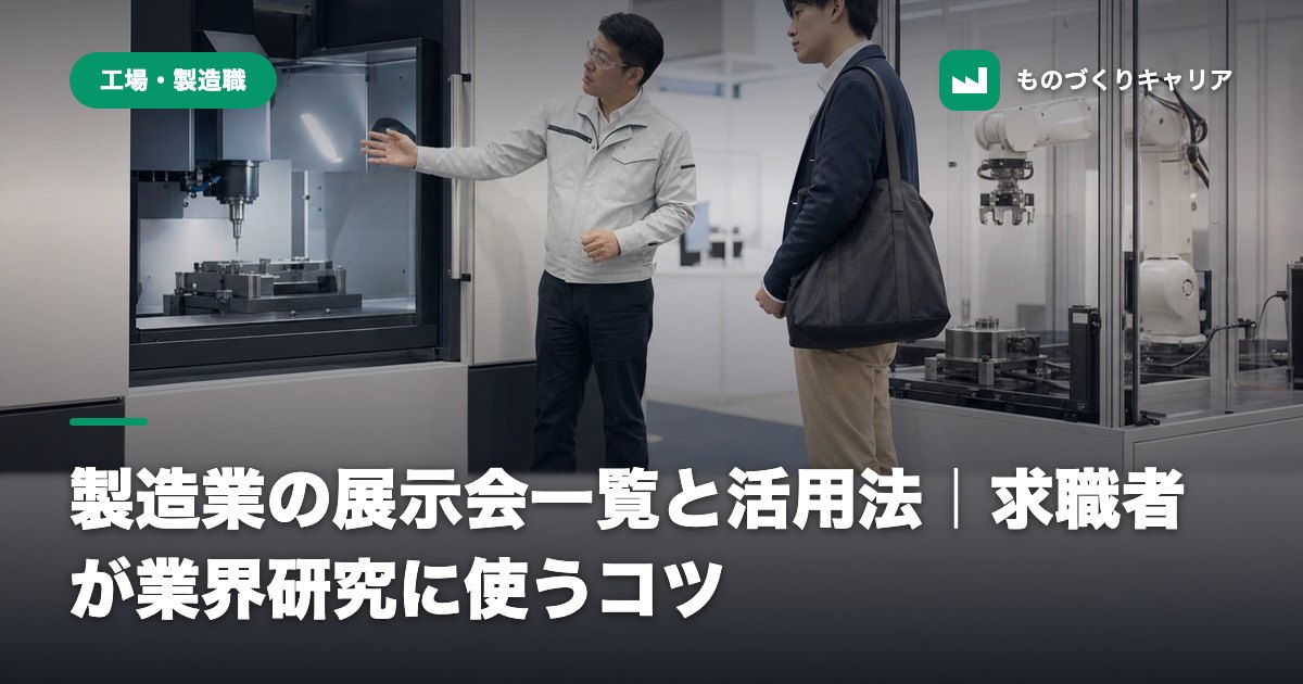 製造業の展示会一覧と活用法｜求職者が業界研究に使うコツ