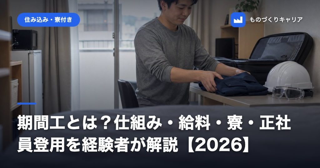 期間工とは？仕組み・給料・寮・正社員登用を経験者が解説【2026】