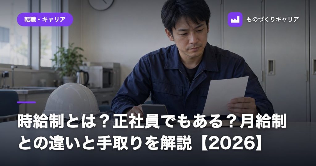 時給制とは？正社員でもある？月給制との違いと手取りを解説【2026】