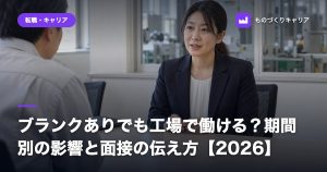 ブランクありでも工場で働ける？期間別の影響と面接の伝え方【2026】