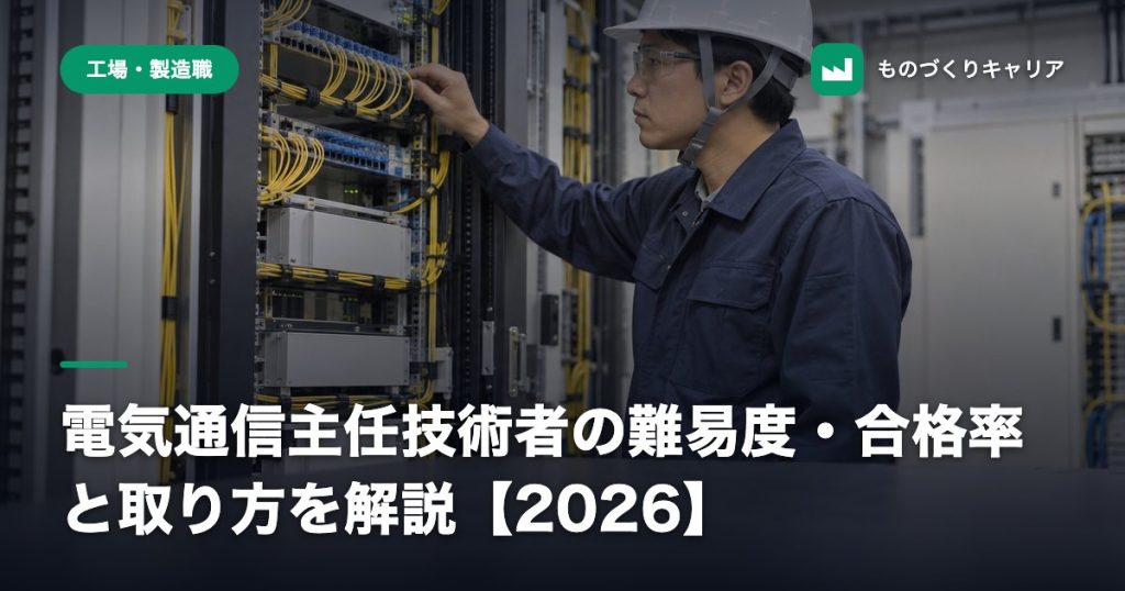 電気通信主任技術者の難易度・合格率と取り方を解説【2026】