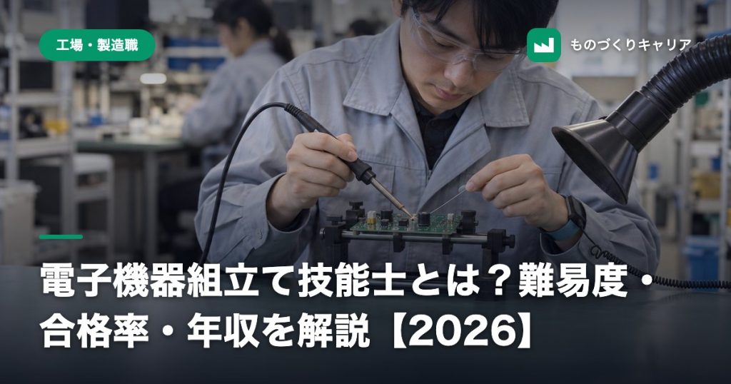 電子機器組立て技能士とは？難易度・合格率・年収を解説【2026】
